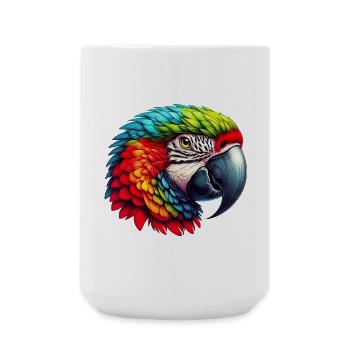 Papagei - Große Tasse 440 ml - Weiß - Vorne