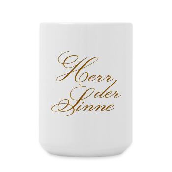 Herr der Sinne - Große Tasse 440 ml - Weiß - Vorne