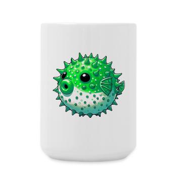 Kugelfisch - Große Tasse 440 ml - Weiß - Vorne