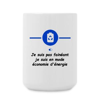 Mode économie d'énergie - Grande tasse 440 ml - blanc - Devant