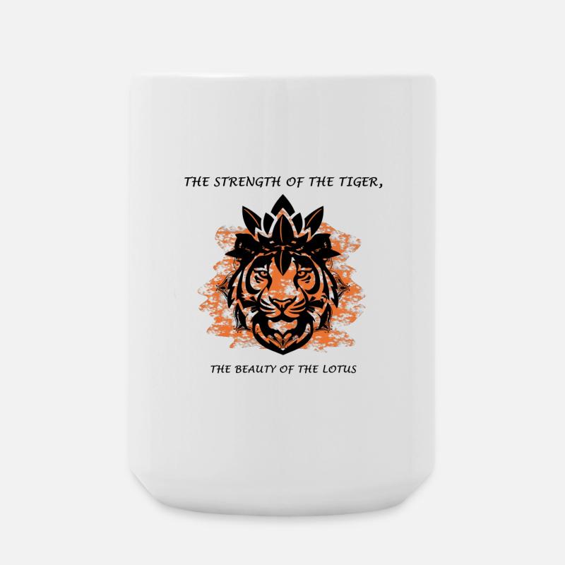 Tiger Lotus India - Large Mug 440 ml - white