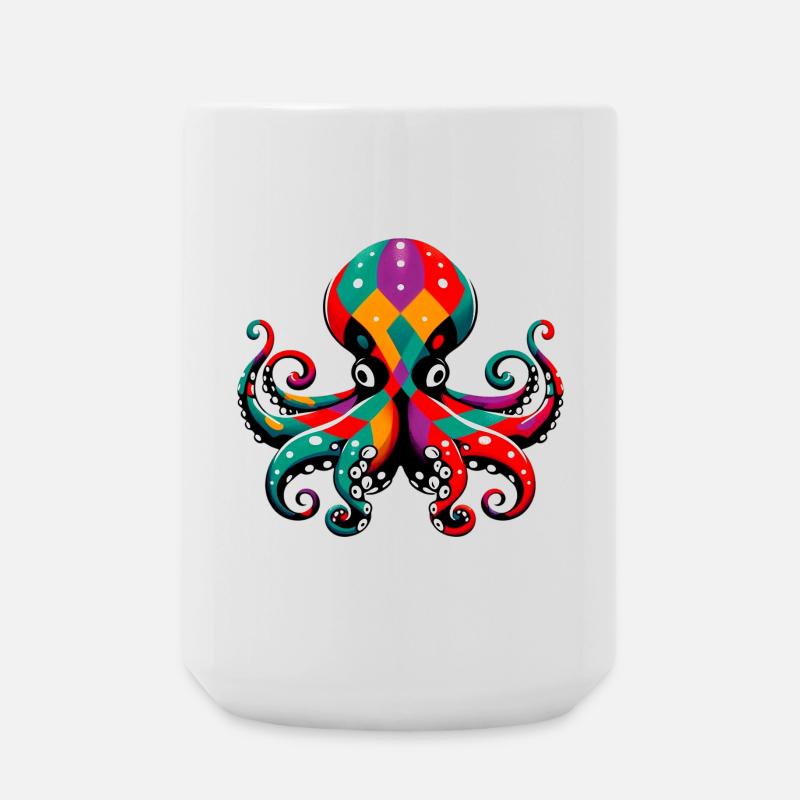 Pieuvre arlequin - Grande tasse 440 ml - blanc