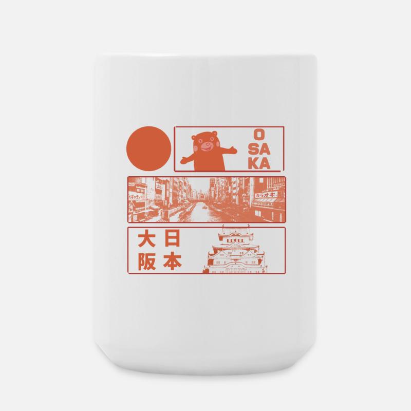Visiter le château d’Osaka - Grande tasse 440 ml - blanc