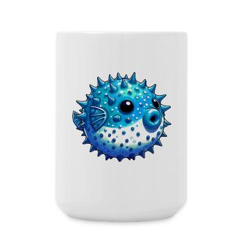 Kugelfisch - Große Tasse 440 ml - Weiß - Vorne
