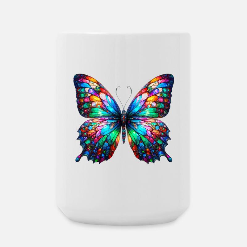Schmetterling - Große Tasse 440 ml - Weiß