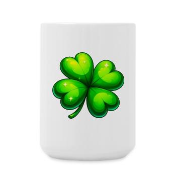 Trèfle à quatre feuilles - Grande tasse 440 ml - blanc - Devant