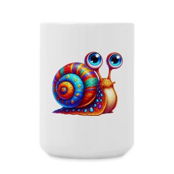 Schnecke - Große Tasse 440 ml - Weiß - Vorne