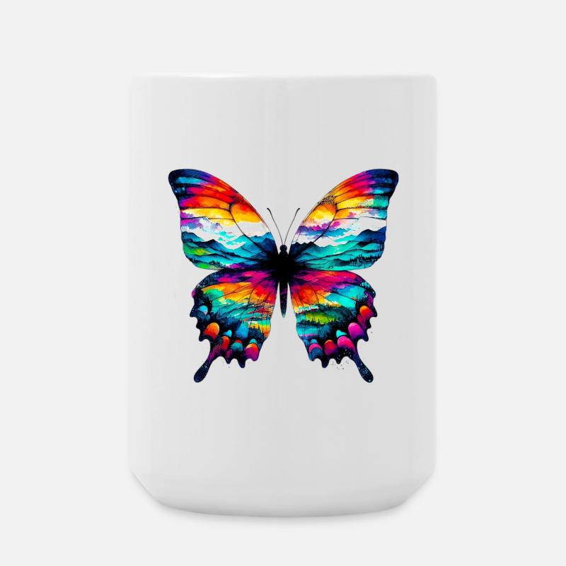 Butterfly - Large Mug 440 ml - white