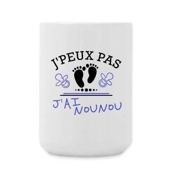 JPEUX PAS JAI nounou garcon - Grande tasse 440 ml - blanc - Devant