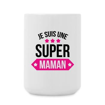 Je suis une super maman - Grande tasse 440 ml - blanc - Devant