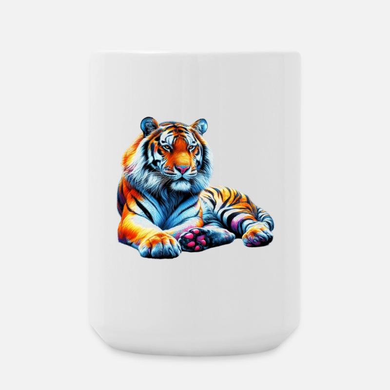 Tiger - Große Tasse 440 ml - Weiß