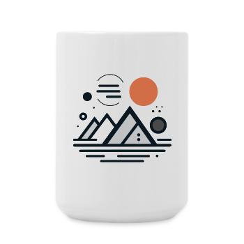 Montagnes - Grande tasse 440 ml - blanc - Devant
