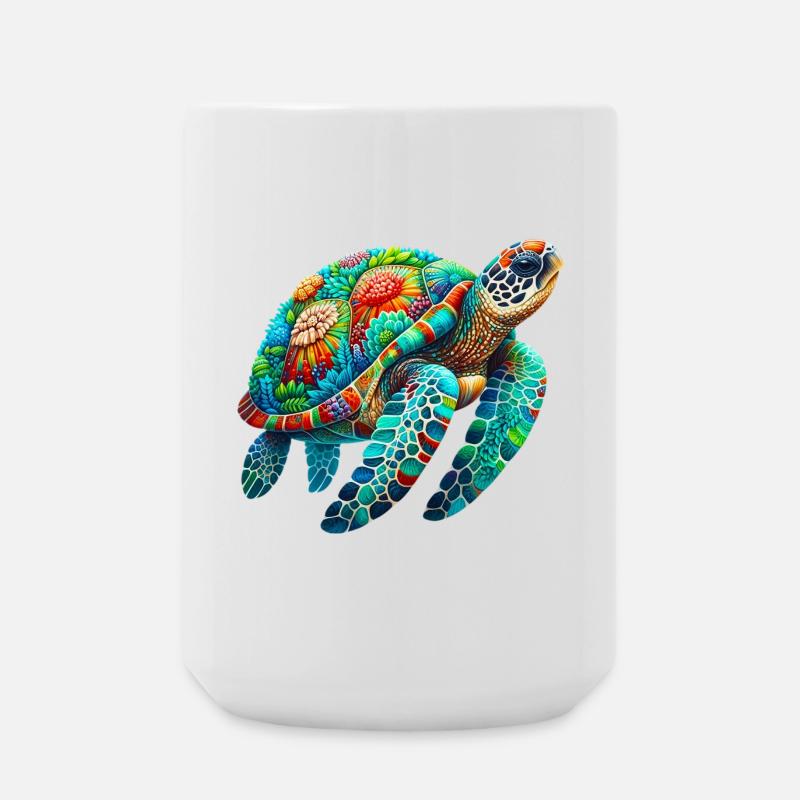 Schildkröte - Große Tasse 440 ml - Weiß