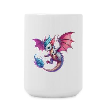 Drache - Große Tasse 440 ml - Weiß - Vorne