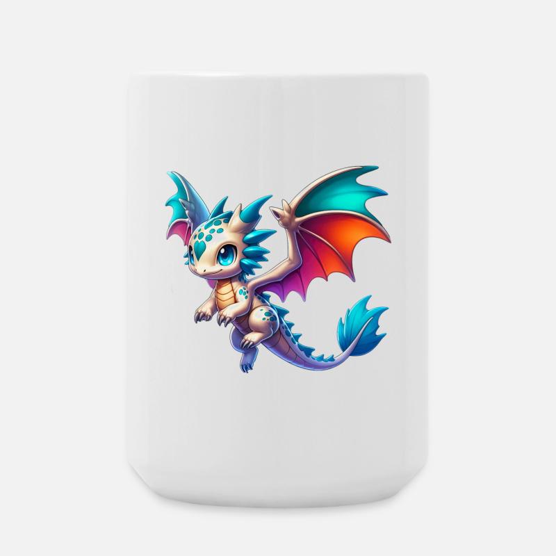 Drache - Große Tasse 440 ml - Weiß