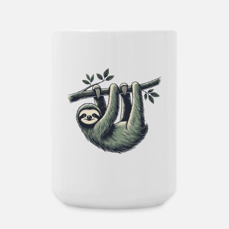 Faultier - Große Tasse 440 ml - Weiß
