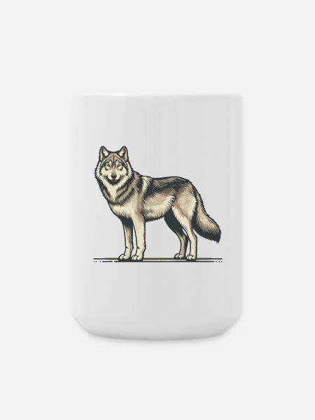 Wolf - Large Mug 440 ml - white