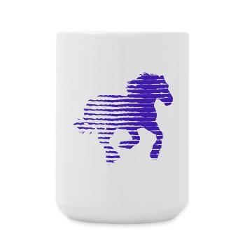 HORSE. HEN. ROOSTER. ANIMAL. BIRD. UNICORN. TALE - Large Mug 440 ml - white - Front