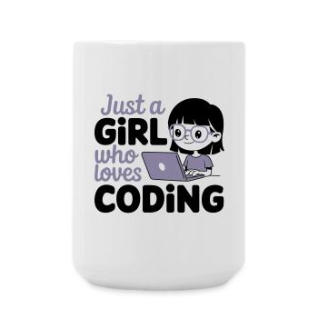 Just a Girl Who Loves Coding - Large Mug 440 ml - white - Front