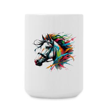 Cheval - Grande tasse 440 ml - blanc - Devant