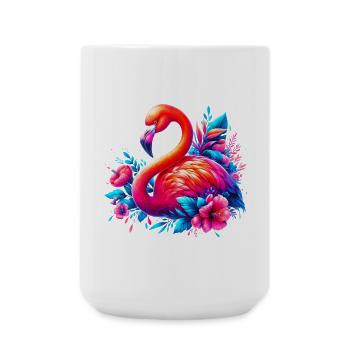 Flamingo - Large Mug 440 ml - white - Front