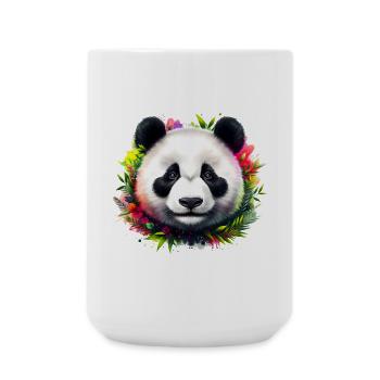 Panda - Große Tasse 440 ml - Weiß - Vorne