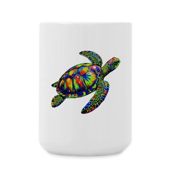 Sea turtle - Large Mug 440 ml - white - Front
