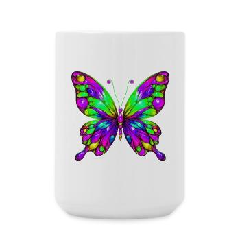Schmetterling - Große Tasse 440 ml - Weiß - Vorne