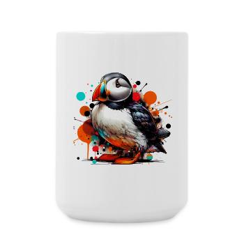 Papageitaucher - Große Tasse 440 ml - Weiß - Vorne
