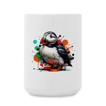 Papageitaucher - Große Tasse 440 ml - Weiß - Vorne