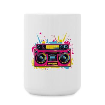 Musique Hip Hop Années 80 - Grande tasse 440 ml - blanc - Devant
