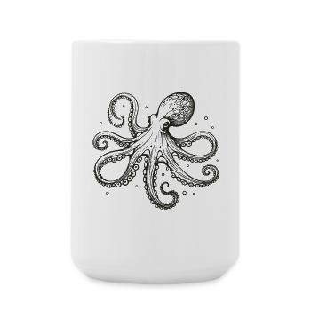 Oktopus - Große Tasse 440 ml - Weiß - Vorne