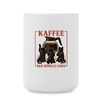 Kaffee Der Dunkle Lord - Große Tasse 440 ml - Weiß - Vorne