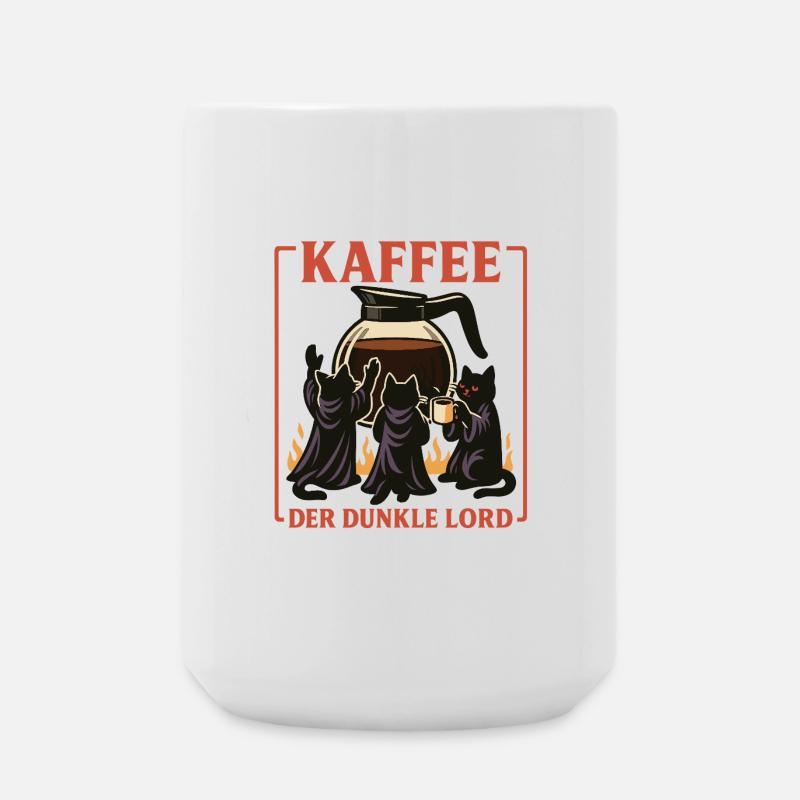 Kaffee Der Dunkle Lord - Große Tasse 440 ml - Weiß