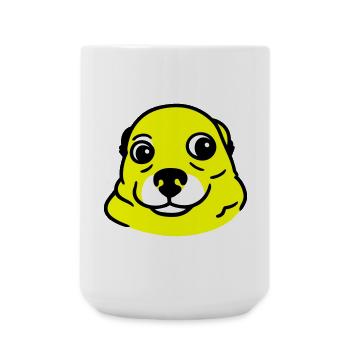Anxious Dog in Pop Art Style - Large Mug 440 ml - white - Front