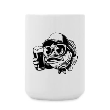 Angeln Bier Kumpel - Große Tasse 440 ml - Weiß - Vorne