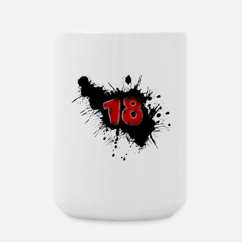 18th birthday - Large Mug 440 ml - white