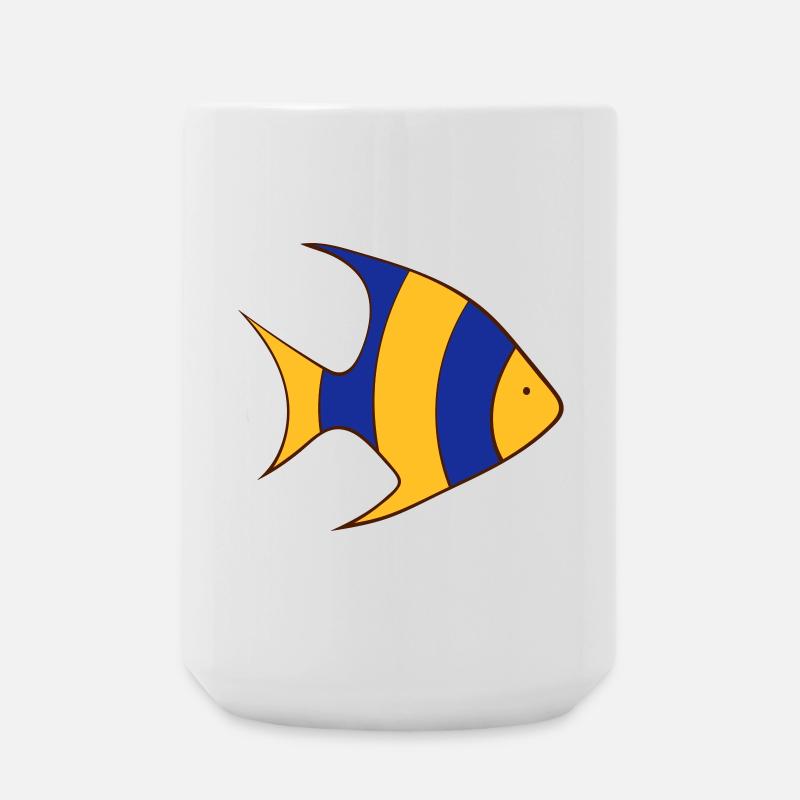 Fisch - Große Tasse 440 ml - Weiß