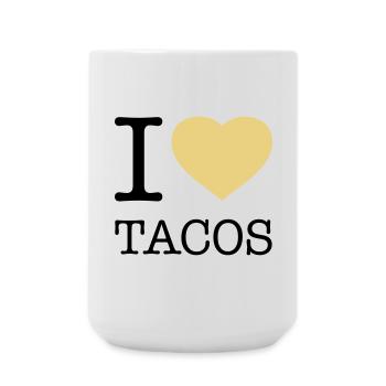 I LOVE TACOS - Large Mug 440 ml - white - Front