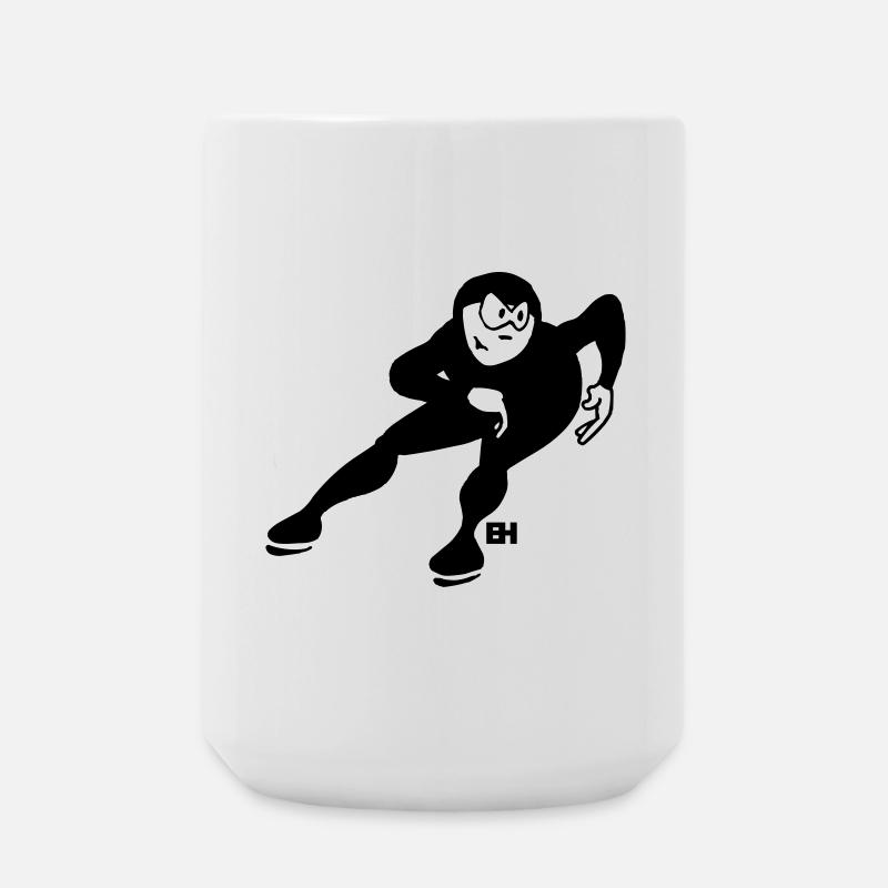 Eisschnellläufer - Große Tasse 440 ml - Weiß