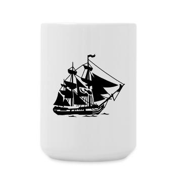 schiff_3 - Large Mug 440 ml - white - Front