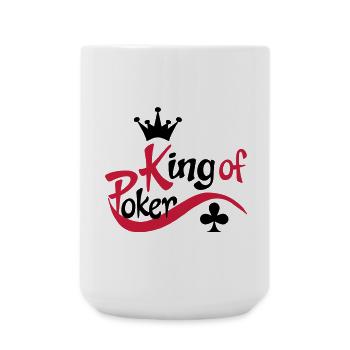poker - Grande tasse 440 ml - blanc - Devant