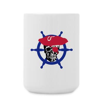 skull pirate - Grande tasse 440 ml - blanc - Devant