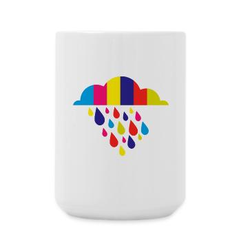 coloré pluie d'automne - Grande tasse 440 ml - blanc - Devant