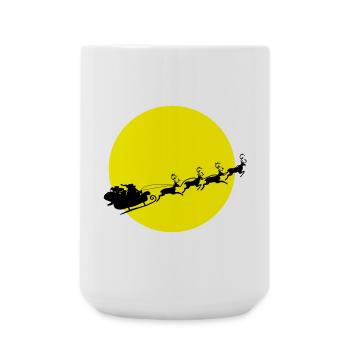 frohes_fest_weihnachtsmann - Große Tasse 440 ml - Weiß - Vorne
