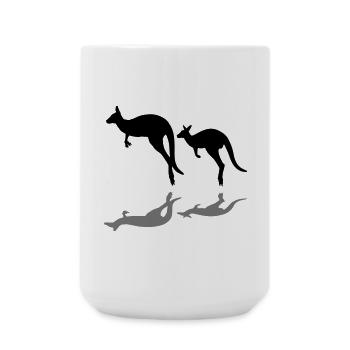 kangaroo - Large Mug 440 ml - white - Front
