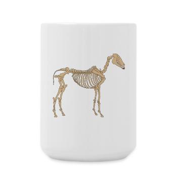 Paleolithic Skeleton Horse - Large Mug 440 ml - white - Front