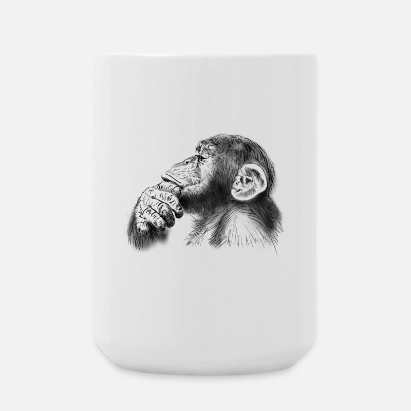Schimpanse - Große Tasse 440 ml - Weiß