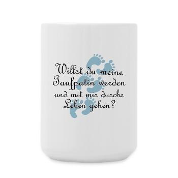 Taufpatin Patin Goli Geschenk Farbe frei wählbar - Große Tasse 440 ml - Weiß - Vorne