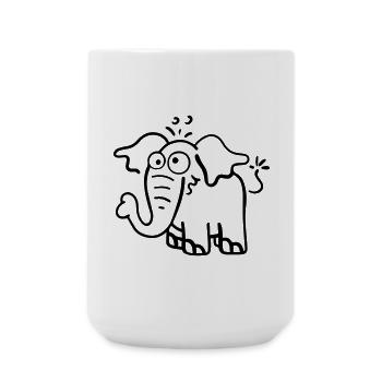 Funny elephant - Large Mug 440 ml - white - Front